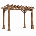 Pergola en bois massif brun 3m x 4m