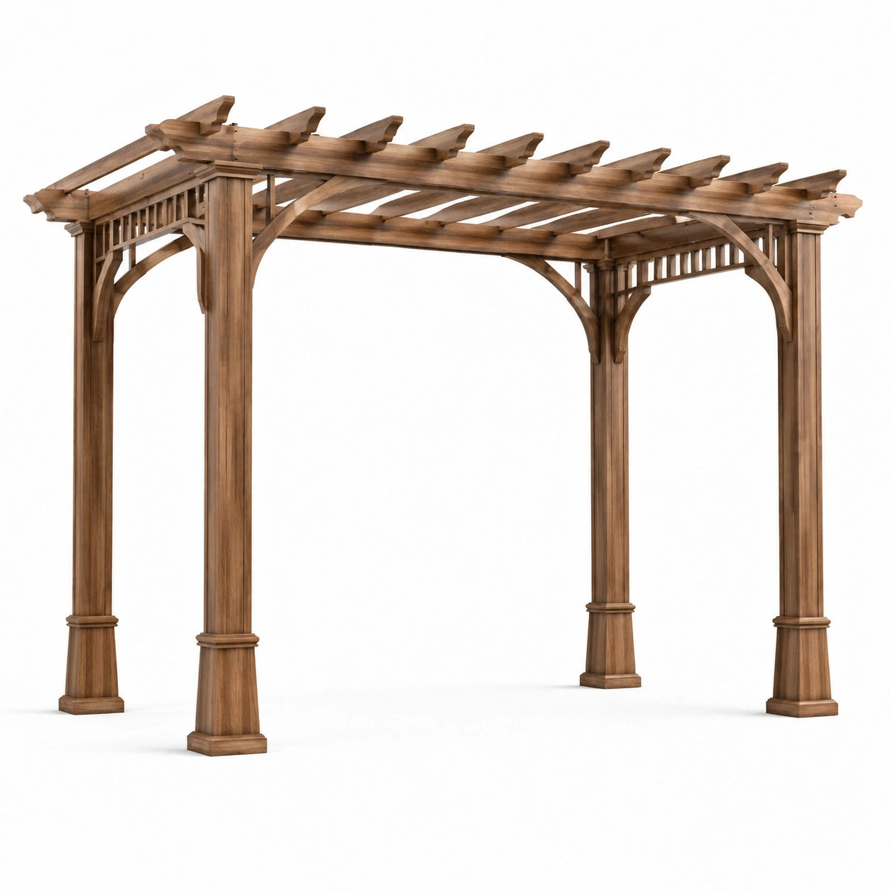 Pergola en bois massif brun 3m x 4m