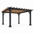 Pergola en aluminium et bois de cèdre 300x400 cm