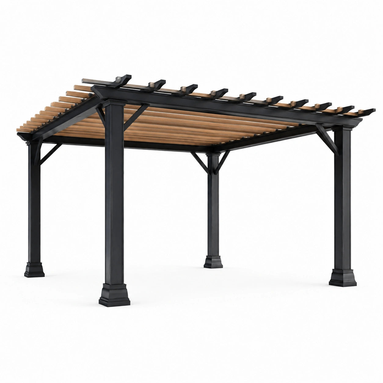 Pergola en aluminium et bois de cèdre 300x400 cm