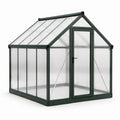 Serre de jardin en aluminium et polycarbonate à double paroi verte 190x190x195 cm