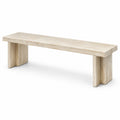 Banc en pierre de travertin beige 180x40x45 cm