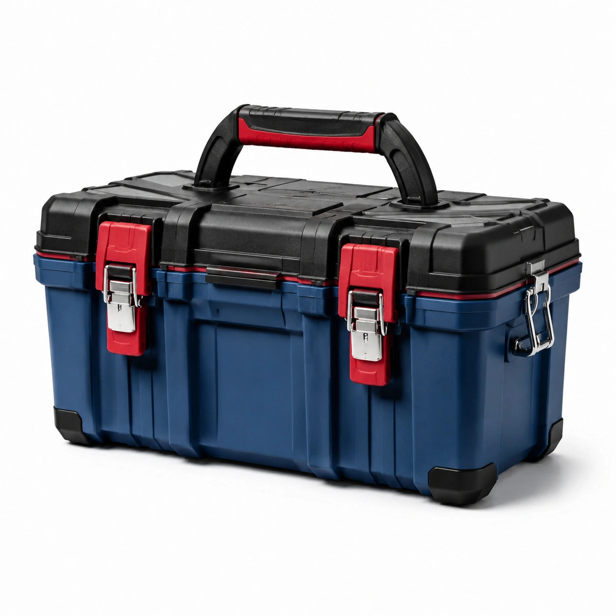 Boîte à outils en plastique polypropylène bleu, noir et rouge 52x25x25 cm